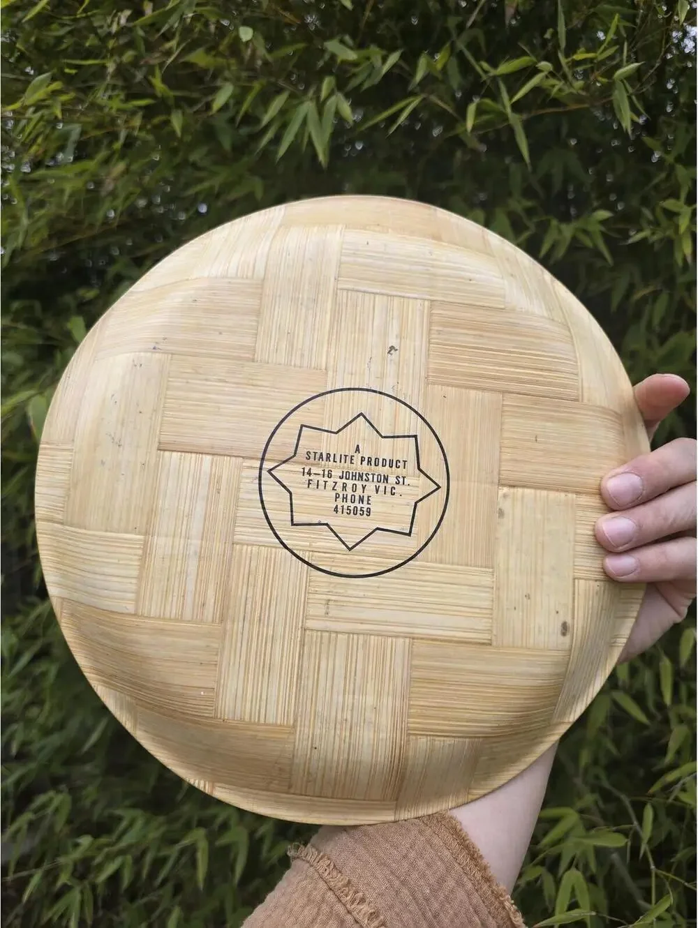 Vintage Australian Wildlife Bamboo Souvenir Plate Kangaroo Koala 11 Inch